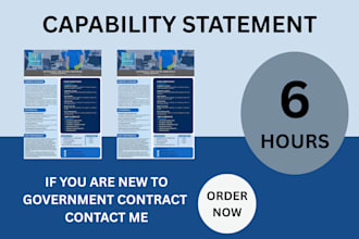 make nice capability statement for government contract