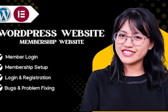 build a secure membership or online course website with login access