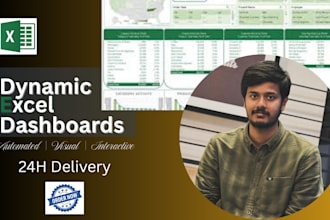 design excel KPI dashboard, pivot tables, charts and reports