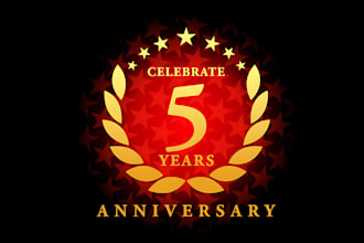 create professional anniversary logo for event and charity