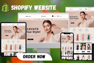 design sleek fashion clothing shopify website shopify seo dropshipping website