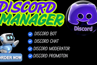 be your discord server manager and moderator