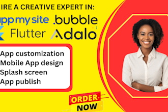 do app publish, mobile app design adalo, flutterflow, bubble io, appmy site