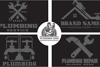 do plumbing, electrical, handyman, solor and plumber workers logo