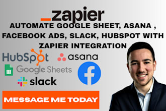 zapier integration with google sheet asana slack facebook ad hubspot freshchat
