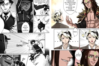 draw manga illustration, nsfw manga page, storyboard, anime art