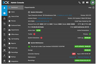 create and setup full 3cx with ivr flows for call and inbound auto dialer calls