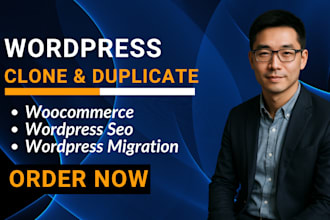 clone replicate duplicate, rebuild, copy and edit wordpress blog website