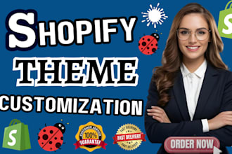 do shopify theme customization, shopify custom coding, and shopify bug fix