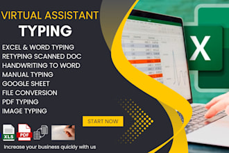do manual typing, file conversion, and data entry