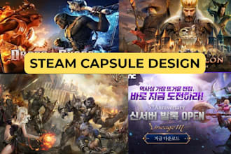 do game banner steam capsule game ui game poster game art logo steam graphics