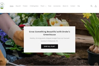 design plant store websites flower shop shopify store flower plant dropshipping
