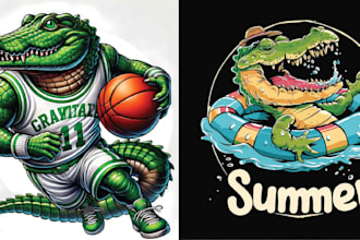 make mascot t shirt crocodile logo
