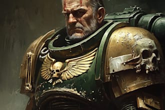 draw a warhammer 40k character art