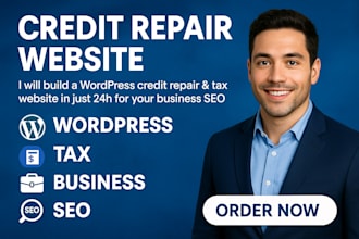 build credit repair website, tax website in just 24h for your business SEO