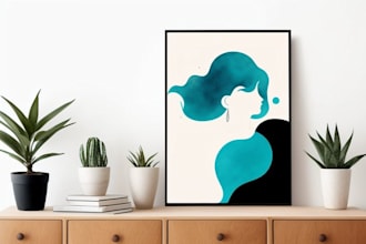 do minimalist boho art and abstract printable wall art