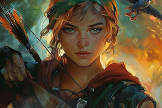 draw your original character and fanart in semi realistic style