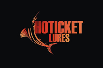 design hot fishing lure company logo
