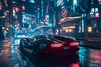 design a futuristic cyberpunk city for you