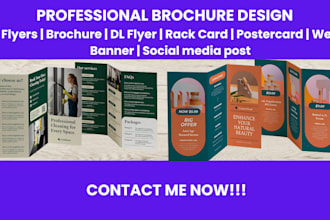 design a flyer, bifold, trifold, brochure, poster or leaflet, booklet design