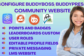 configure,build buddypress buddyboss lms website install youzify wp plugin