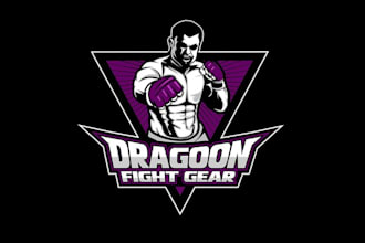 create interesting flex able dragoon fight gear logo