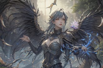 draw dnd character art fantasy scifi illustration for you