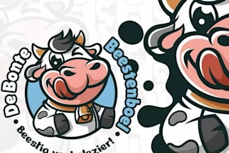 design a fun and unique cartoon mascot logo for your brand