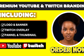 set up gaming channel, youtube and twitch channel branding, channel art with SEO