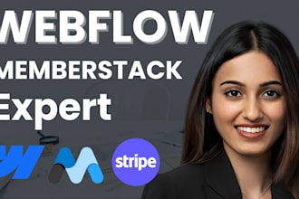 integrate webflow website memberstack stripe klarna gated content memberstack