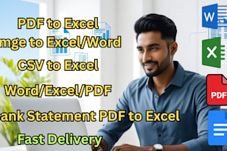 convert pdf to excel, scan file to excel, csv to excel, pdf to word