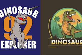 make amazing t shirt dinosaur logo