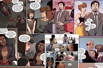 do anime manga comic in manga style, webtoon comic page, nsfw comic art