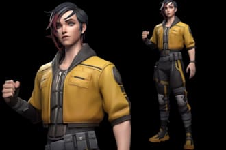 do 3d character model 3d stylized character for games and animation using blende