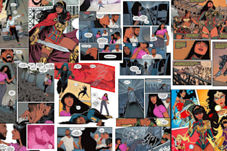 graphic novel illustration comic book page, webcomic art as comic artist