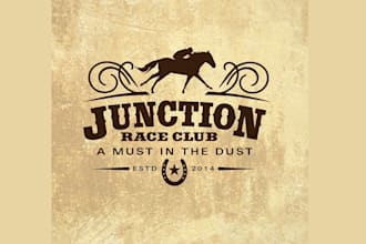 design funky horse racing logo