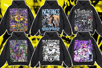 custom 90s vintage bootleg rap hoodie design featuring your favorite artist