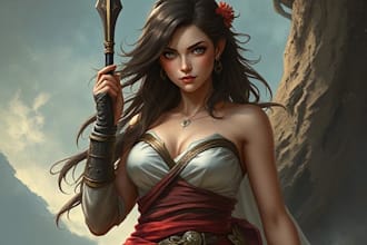 draw your fantasy, scifi or rpg character full body or portrait