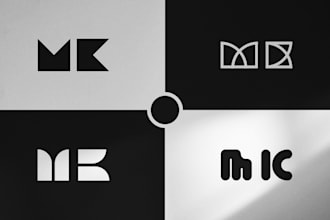 create custom monogram logo design, unique and modern