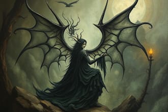 make a realistic and magical gothic painting