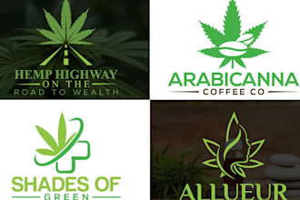 design modern weed marijuana cannabis logo within 8 hours