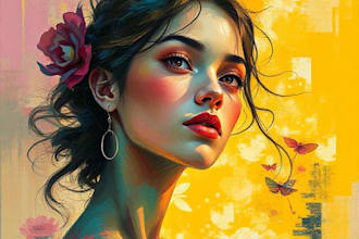 draw digital oil painting based on your photo