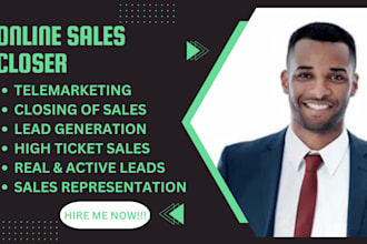 be your 8 figure commission based sales closer sales representative b2b