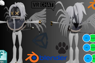make custom vrchat avatar creation, full body ready, unique high quality