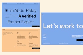 design or develop modern framer webiste, framer landing page or figma to framer