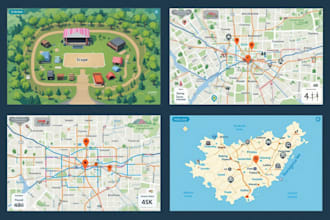 design custom event maps and detailed vector illustrations