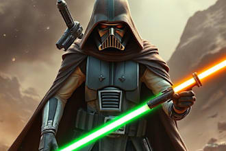 draw your star wars sci fi character art