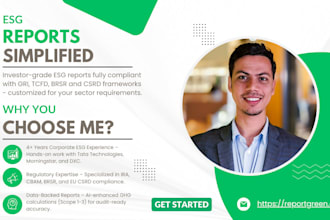 create professional esg reports for gri, tcfd, brsr, csrd compliance