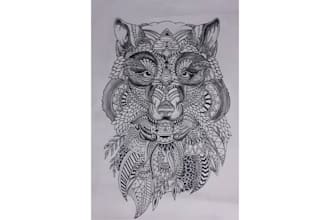 create unique hand drawn mandala art for coloring or print