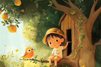 illustrate 3d children story book,illustration and children